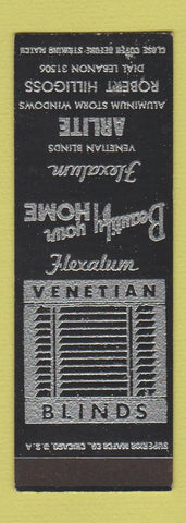 Matchbook Cover - Flexalum Venetian Blind Arlite Storm Windows  SAMPLE