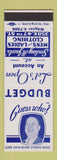 Matchbook Cover - Jacobs' Clothes Chicago? IL SAMPLE
