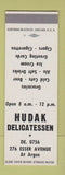 Matchbook Cover - Hudak Deli Buffalo NY SAMPLE