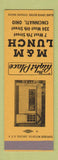 Matchbook Cover - M&M Lunch Cincinnati OH SAMPLE