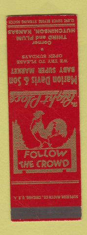 Matchbook Cover - Marion Davis & Son Grocery Hutchinson KS WEAR SAMPLE