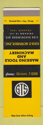 Matchbook Cover - Geo Schmidt Marking Tools Chicago IL SAMPLE