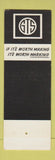 Matchbook Cover - Geo Schmidt Marking Tools Chicago IL SAMPLE