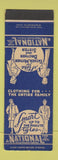 Matchbook Cover - National Clothing Store Chicago IL WEAR SAMPLE