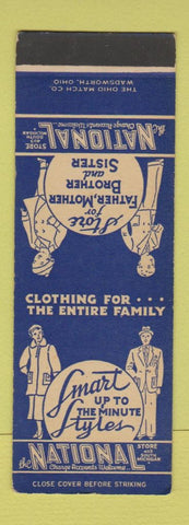 Matchbook Cover - National Clothing Store Chicago IL WEAR SAMPLE