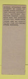 Matchbook Cover - Eaton Manufacturing Chrome Spring Washers Massillon OH SAMPLE