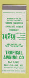 Matchbook Cover - Tropical Awning Wurster SAMPLE