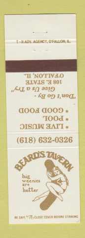 Matchbook Cover - Beard's Tavern O'Fallon IL girlie billiards