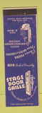 Matchbook Cover - Stage Door Grille New Haven CT girlie