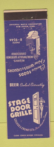 Matchbook Cover - Stage Door Grille New Haven CT girlie