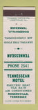 Matchbook Cover - Tennessean Motel Rogersville TN low phone #