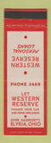 Matchbook Cover - Western Reserve Loans Elyria OH