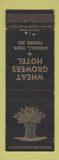 Matchbook Cover - Wheat Growers Hotel Kimball NE low phone #
