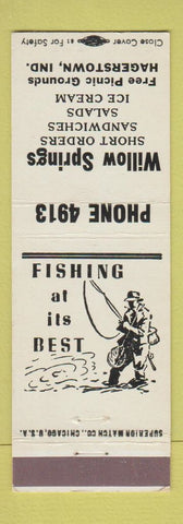 Matchbook Cover - Willow Springs Hagerstown IN low phone #