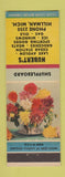 Matchbook Cover - Hubert's oil gas grocery Hillman MI low phone #