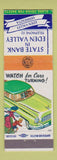 Matchbook Cover - State Bank of Eden Valley MN low phone #