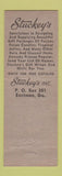 Matchbook Cover - Stuckey's Pecan Candies Eastman GA low phone #