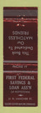 Matchbook Cover - First Federal Savings Pottstown PA low phone #