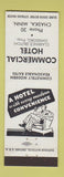 Matchbook Cover - Commercial Hotel Chaska MN low phone #