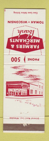 Matchbook Cover - Farmers and Merchants Bank Tomah WI low phone #