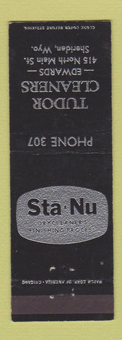 Matchbook Cover - Tudor Cleaners Sta Nu Sheridan WY low phone #