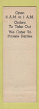 Matchbook Cover - Twin Gables Restaurant Davison MI low phone #