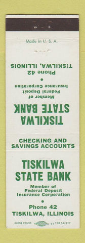 Matchbook Cover - Tiskilwa State Bank IL low phone #