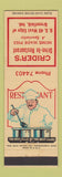 Matchbook Cover - Crider's Drive In Restaurant Greenfield IN