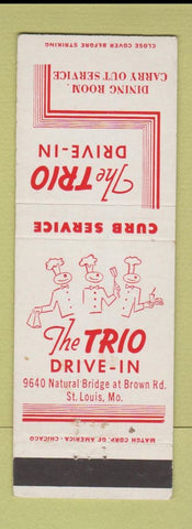 Matchbook Cover - The Trio Drive In St Louis MO