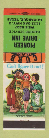 Matchbook Cover - Pioneer Drive Inn La Marque TX hillbilly