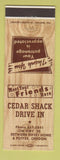 Matchbook Cover - Cedar Shack Drive In Sweet Home Foster OR