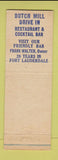 Matchbook Cover - Dutch Mill Drive In Fort Lauderdale FL