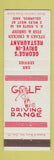Matchbook Cover - George's Drive In Restaurant Columbus OH Gold Driving Range