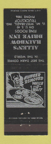 Matchbook Cover - Allen's Rainbow Drive Inn Brazil IN