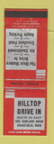 Matchbook Cover - Hilltop Drive In Mansfield OH