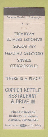 Matchbook Cover - Copper Kettle Restaurant Drive In Athens TN