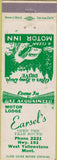 Matchbook Cover - Earsel's Motor Lodge West Yellowstone MT WORN