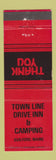 Matchbook Cover - Town Line Drive Inn Camping Guildford ME