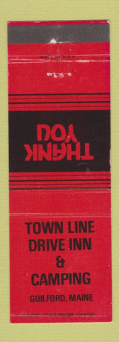 Matchbook Cover - Town Line Drive Inn Camping Guildford ME