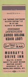 Matchbook Cover - Murray's Drive Inn Bowling Green KY Lost River Motor Court