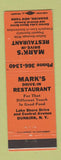 Matchbook Cover - Mark's Drive In Restaurant Dunkirk NY