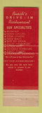 Matchbook Cover - Busch's Drive In Restaurant Tacoma WA