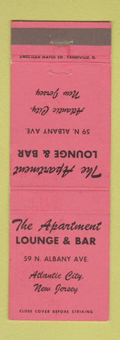 Matchbook Cover - Apartment Lounge Bar Atlantic City NJ