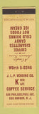 Matchbook Cover - Kwik Kafe Coffee Service Egg Harbor NJ