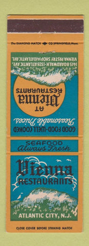 Matchbook Cover - Vienna Restaurants Atlantic City NJ