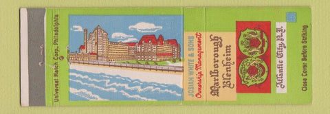 Matchbook Cover - borough Blenheim Hotel Atlantic City NJ