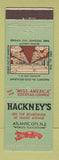 Matchbook Cover - Hackney's Restaurant Atlantic City NJ lobster