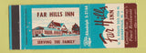 Matchbook Cover - Far Hills Inn Somerville NJ