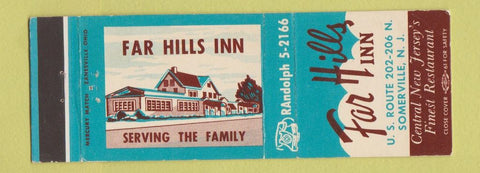 Matchbook Cover - Far Hills Inn Somerville NJ