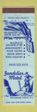 Matchbook Cover - Gondolier Motel Wildwood Crest NJ